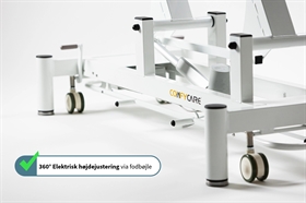 360° Elektrisk højdejustering via fodbøjle